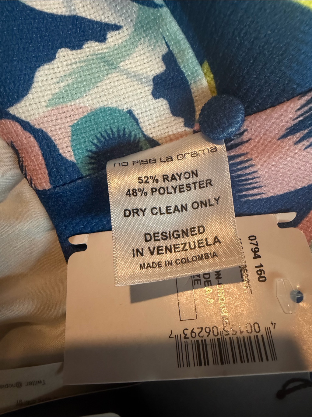 Nwt No Pise La Grama Papelon Dress In Orquidea Azul Print Size 0 — image 8 of 8